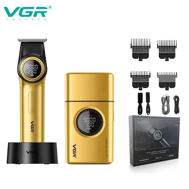 VGR V-977 V-377 Professional Hair Trimmer & Shaver Combo Set – VGR