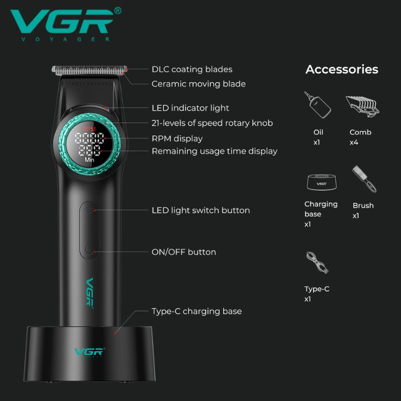 VGR V-977 Professional Hair Trimmer For Men – VGR Official Egypt